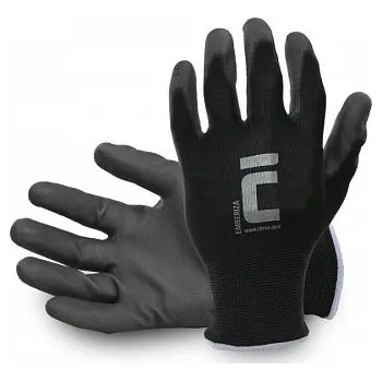 Pracovní rukavice Povrstvené pracovní rukavice EMBERIZA, černá 0108026260