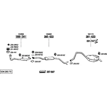 Zadní díl výfuku zadní tlumič výfuku Bosal 281-633