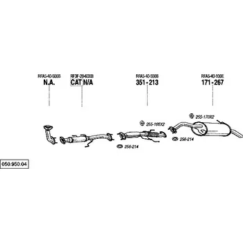 Zadní díl výfuku zadní tlumič výfuku Bosal 171-267
