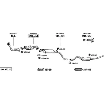 Zadní díl výfuku zadní tlumič výfuku Bosal 281-657
