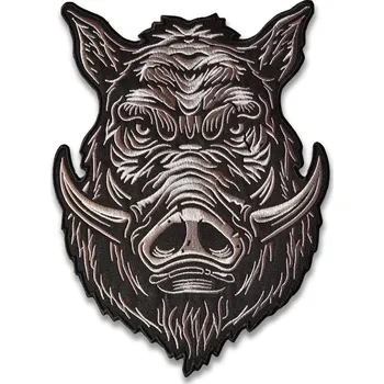 Nášivka Moto nášivka Wild Boar na záda XXL 26 cm x 21cm