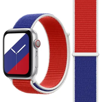 Vlajka Nylonový provlékací 42/44/45/46/49mm sportovní řemínek mezinárodní Apple Watch Typ: 102, Státní vlajka: Česká republika