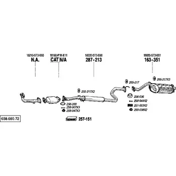 Zadní díl výfuku zadní tlumič výfuku Bosal 163-351