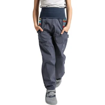 Chlapecké kalhoty Unuo (ušito v ČR) Dětské softshellové kalhoty Unuo s fleecem vel. 98/104-110/116 ZOO na výletě