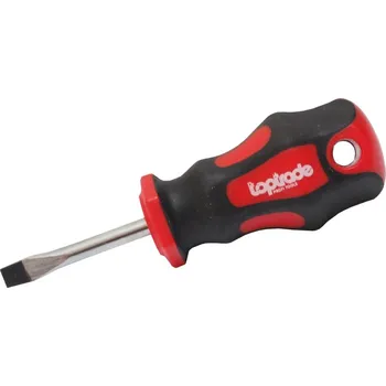 TOPTRADE šroubovák plochý, krátký, magnetický, S2, 5 x 38 mm 107816