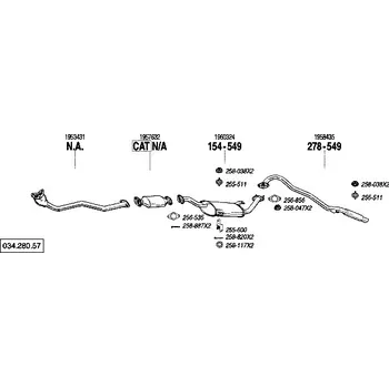 Tlumič výfuku střední tlumič výfuku Bosal 154-549