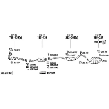 Tlumič výfuku střední tlumič výfuku Bosal 283-203