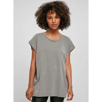 Dámské tričko Build Your Brand dámské Tričko Built your Brand Acid washed Extended Šedá S