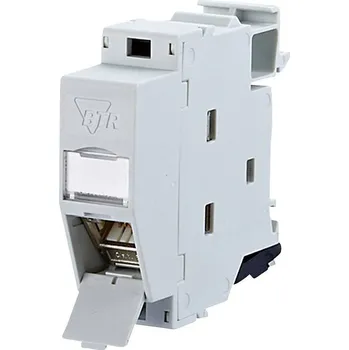 Datový terminál Metz Connect 130B127003-E síťová zásuvka montáž na lištu CAT 6A šedobílá (RAL 7035)