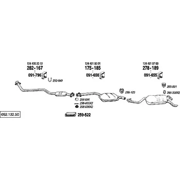Tlumič výfuku přední tlumič výfuku Bosal 282-167