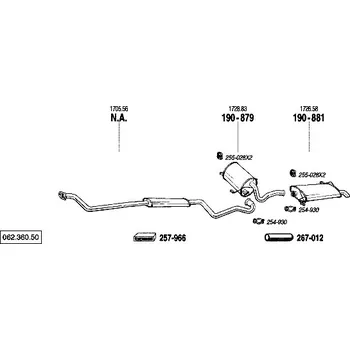 Zadní díl výfuku zadní tlumič výfuku Bosal 190-879