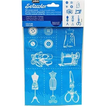 Speciální výtvarná barva Pébéo Setacolor šablona - švadlena A5