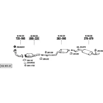 Zadní díl výfuku zadní tlumič výfuku Bosal 278-879