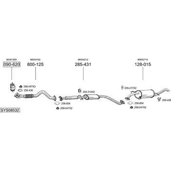 Tlumič výfuku zadní tlumič výfuku Bosal 128-015