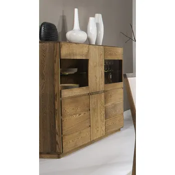 Šatní skříň Dubová vitrína ATLANTA 47 dub pálený DÁREK ZDARMA Barevné provedení: Dub pálený