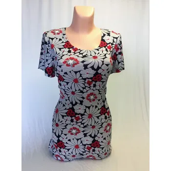 Dámská tunika dámské halenky, Barva Červená, Velikost 42 - na zakázku, Materiál 96% Viskoza 4% Lycra