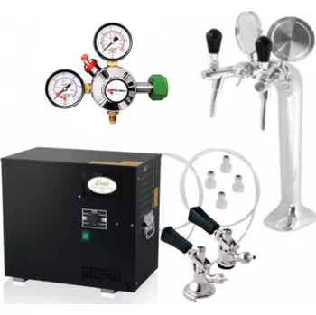 Výčepní technika LINDR.CZ Kompletní sestava Lindr AS-80 2x chladící smyčka + redukční ventil N2 (biogon)