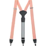 Pánské šle Avantgard - lososové, černá kůže