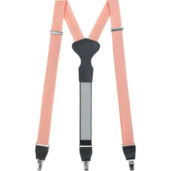 Kšandy Pánské šle Avantgard - lososové, černá kůže