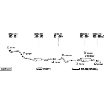 Zadní díl výfuku zadní tlumič výfuku Bosal 233-269