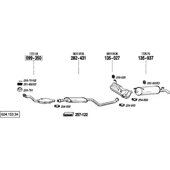 Tlumič výfuku střední tlumič výfuku Bosal 282-431