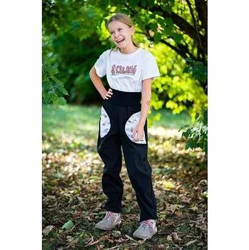 Chlapecké kalhoty Dětské softshellové kalhoty Promaledobrodruhy Dobrodruzi black velikost 98