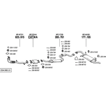 Tlumič výfuku střední tlumič výfuku Bosal 285-761
