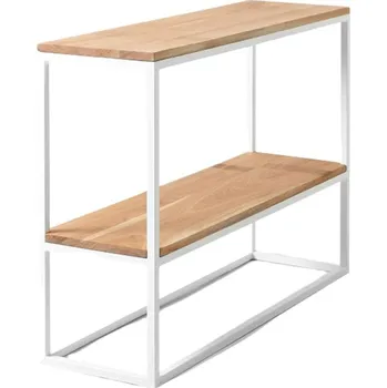 Toaletní stolek Nordic Design Dubový toaletní stolek Julia 100 x 30 cm II. s bílou podnoží