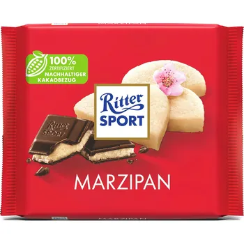 RITTER SPORT TMAVÁ ČOKOLÁDA S MARCIPÁNEM 100g NĚMECKO!