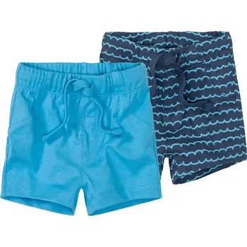 lupilu® Chlapecké kraťasy s BIO bavlnou, 2 kusy (50/56, navy modrá / modrá)