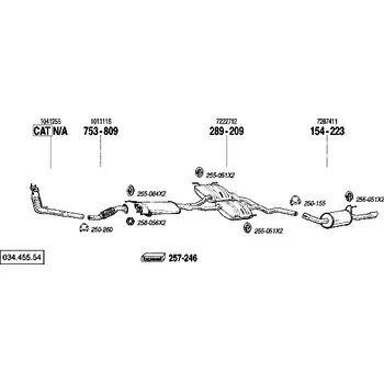 Zadní díl výfuku zadní tlumič výfuku Bosal 154-223
