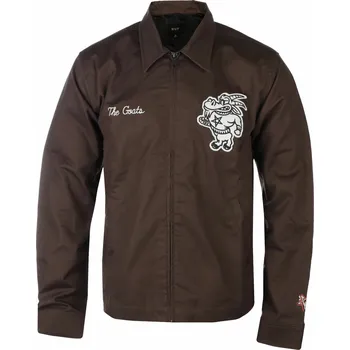 Pánský bomber bunda pánská HUF x THRASHER - Field Crew - chocolate