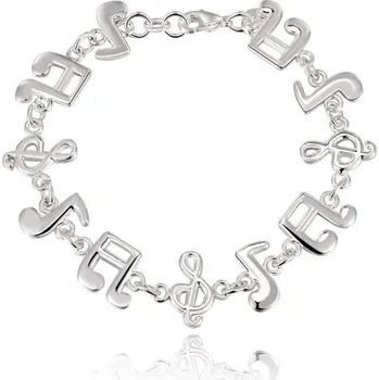 Stříbrný hudební náramek na ruku