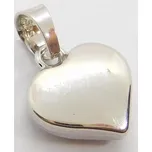 Klenoty Budín Zlatý přívěsek z bílého zlata - zlaté srdíčko hladké 585/0,39gr H128 (Klenoty Budín Zlatý přívěsek z bílého zlata - zlaté srdíčko hladké 585/0,39gr H128)