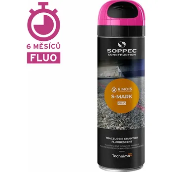 Barva ve spreji Značkovací sprej fluorescenční S MARK - Růžový sprej S MARK balení 12x500ml