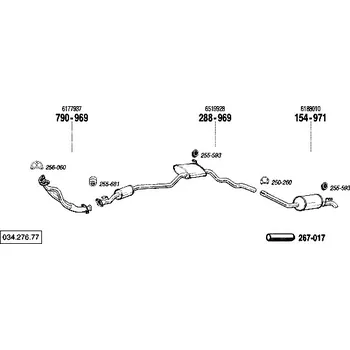 Zadní díl výfuku zadní tlumič výfuku Bosal 154-971