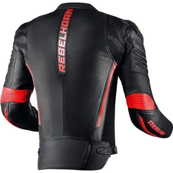 Moto bunda Rebelhorn VANDAL černá fluo červená kožená bunda na motorku 60