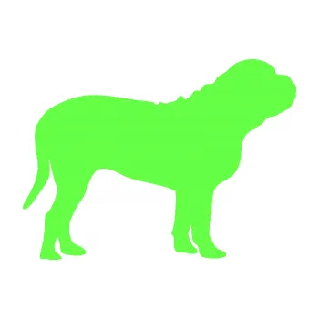 Polep vozidla SAMOLEPKA Pes 170 pravá Bordeauxská doga (71 - Fluorescentní zelená) NA AUTO, NÁLEPKA, FÓLIE, POLEP, TUNING, VLASTNÍ TEXT, TISK, AUTOSAMOLEPKY.cz, POLEPY, OBRÁZEK, LOGO, SAMOLEPKY