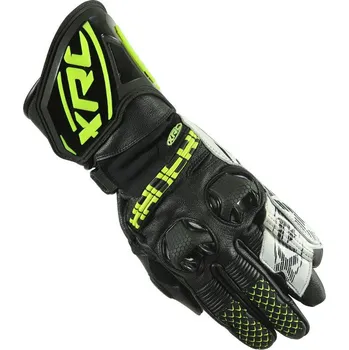 Moto rukavice Rukavice na moto XRC HADERG RACE BLK/WHT/FLUO vel. 2XL