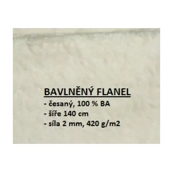 Flanel bavlněný česaný