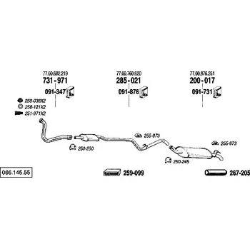Zadní díl výfuku zadní tlumič výfuku Bosal 200-017
