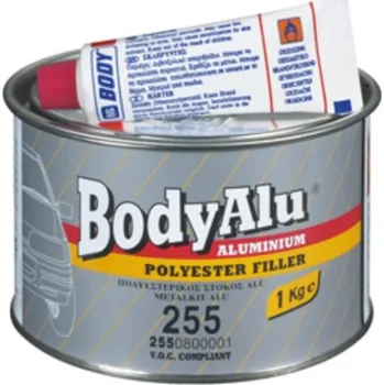 Karosářský tmel HB BODY ALU F255 - tmel s hliníkem, 1KG, H028