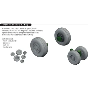 Plastikový model Eduard 1/48 F/A-18F wheels (MENG)