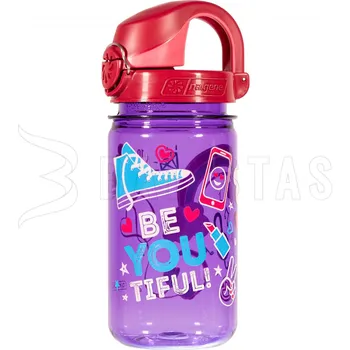 Láhev Dětská láhev Nalgene On The Fly 350ml fialová s červeným uzávěrem