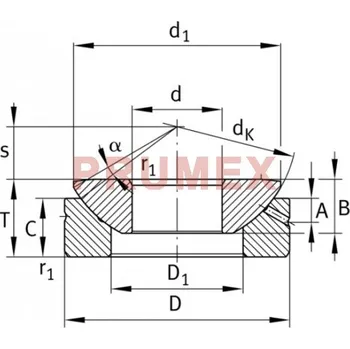 Durbal DGE 60 AX axiální kloubové ložisko