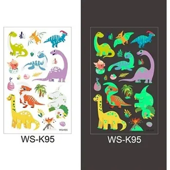 Tetování Glow Tattoo Tetovací obtisky svítící ve tmě Dinosaurus