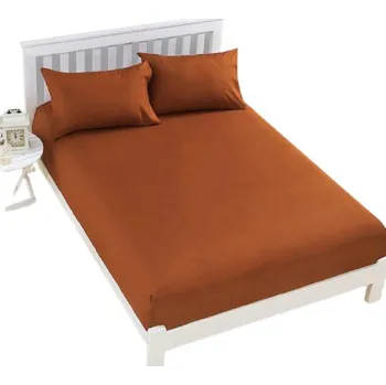 Prostěradlo Jersey zrzavé prostěradlo David jednolůžko 90x200 cm Barva: Hnědá, rozměr: 90x200cm