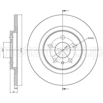 Brzdový kotouč Brzdový kotouč METELLI 23-0554C