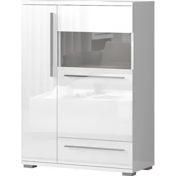 Knihovna Kombinovaná vitrína Tiana I - bílá