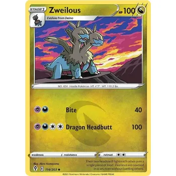 Karetní hra Zweilous 114/203 - Evolving Skies Typ karty: Reverse Holo